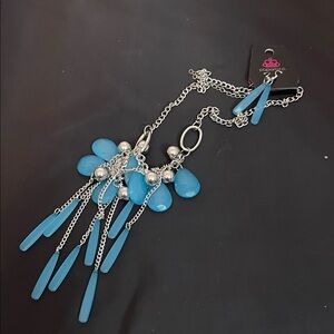 Paparazzi Dazzling Blue and Silver Necklace